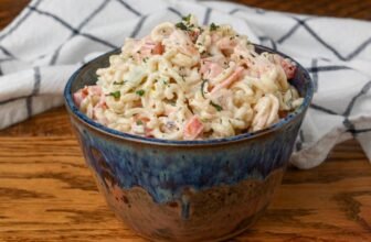 Shrimp Pasta Salad – Barefeet within the Kitchen