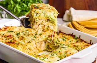 Creamy Rooster Enchilada Casserole