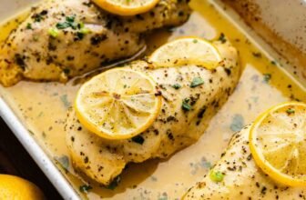 Straightforward Lemon Herb Baked Rooster Breast